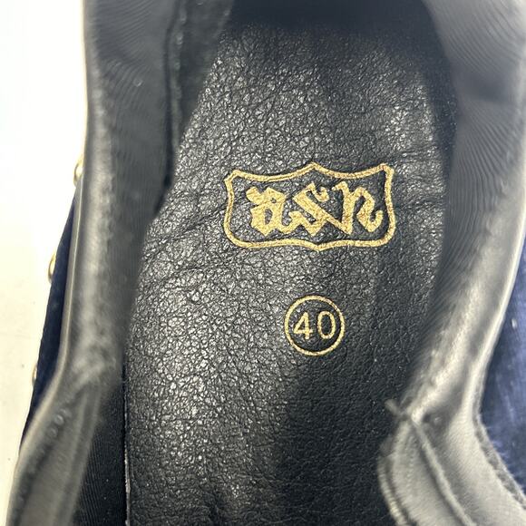 ASH Blue Velvet Stud JESSICA Platform Sneaker Loafer EU Size 40 - Picture 7 of 9